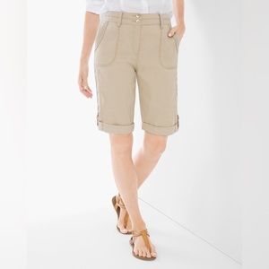 Chico’s Casual Utility Short Khaki 2 size Large